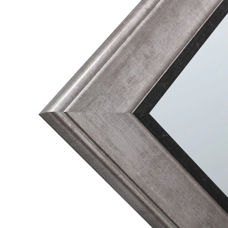 Grey & Black Framed Wall Mirror, 24x36 5 Grey & Black Framed Wall Mirror, 24x36 - Image 3