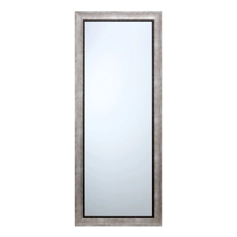 Grey & Black Framed Wall Mirror, 24x58 3 Grey & Black Framed Wall Mirror, 24x58