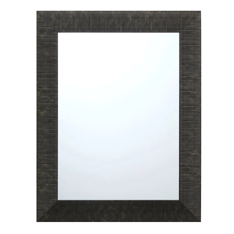 Grey Framed Ornate Wall Mirror, 22x28 3 Grey Framed Ornate Wall Mirror, 22x28