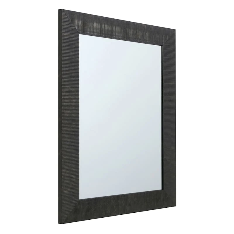 Grey Framed Ornate Wall Mirror, 22x28 4 Grey Framed Ornate Wall Mirror, 22x28 - Image 2