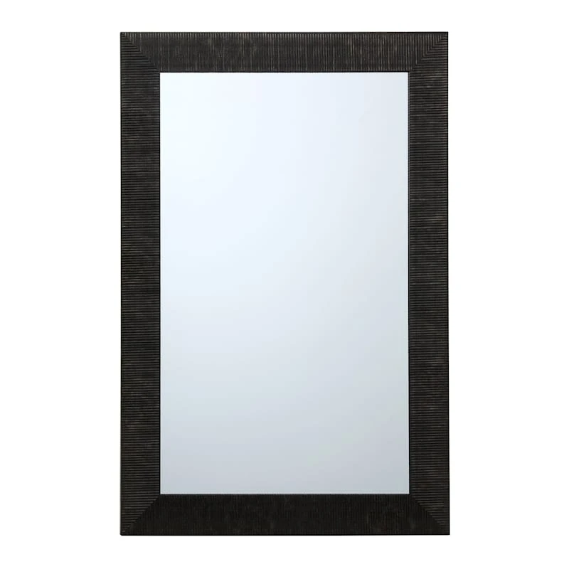 Grey Framed Ornate Wall Mirror, 24x36 3 Grey Framed Ornate Wall Mirror, 24x36