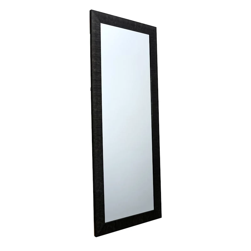 Grey Framed Ornate Wall Mirror, 24x58 4 Grey Framed Ornate Wall Mirror, 24x58 - Image 2