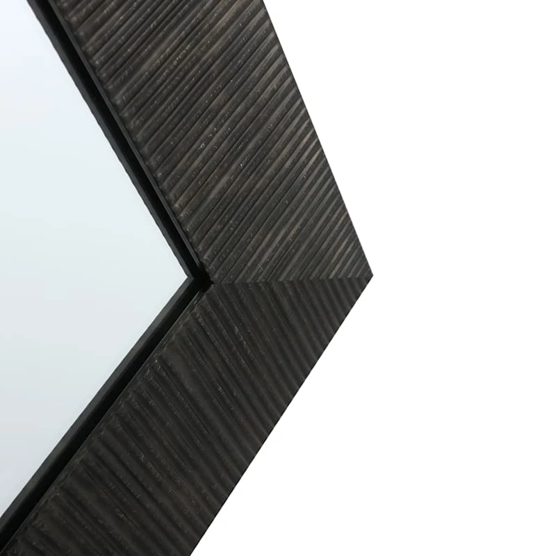 Grey Framed Ornate Wall Mirror, 24x58 6 Grey Framed Ornate Wall Mirror, 24x58 - Image 4