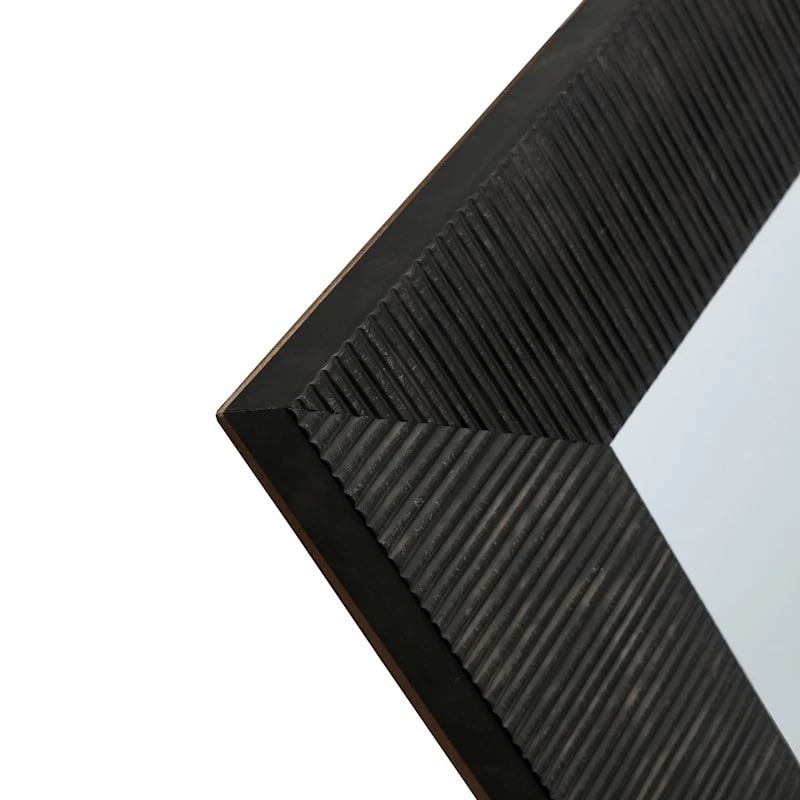 Grey Framed Ornate Wall Mirror, 24x58 7 Grey Framed Ornate Wall Mirror, 24x58 - Image 5