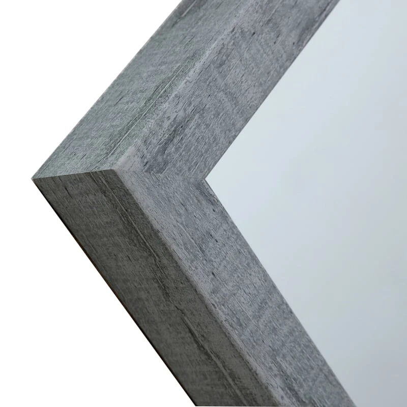 Grey Framed Wall Mirror, 16x20 7 Grey Framed Wall Mirror, 16x20 - Image 5