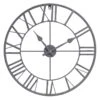 Grey Round Metal Wall Clock, 24" 2 Grey Round Metal Wall Clock, 24" -Athome Sales grey round metal wall clock 24