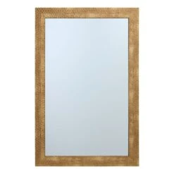 Hammered Gold Framed Wall Mirror, 24x36