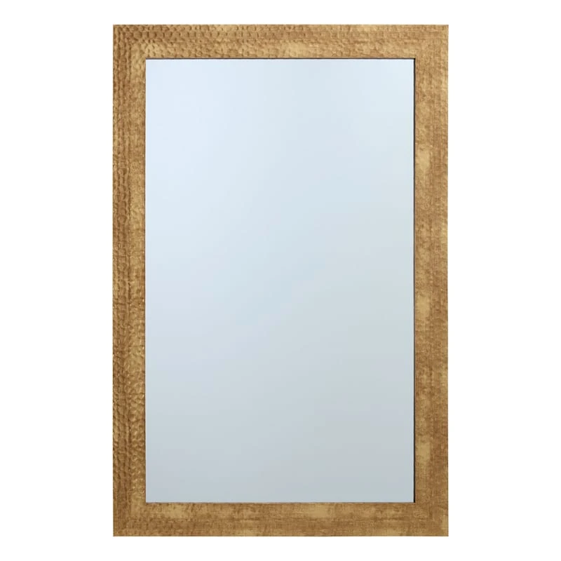 Hammered Gold Framed Wall Mirror, 24x36 3 Hammered Gold Framed Wall Mirror, 24x36