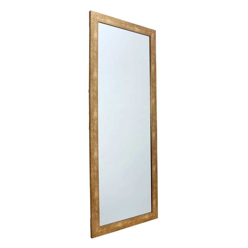 Hammered Gold Framed Wall Mirror, 24x58 4 Hammered Gold Framed Wall Mirror, 24x58 - Image 2