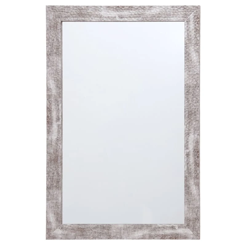 Hammered Silver Framed Wall Mirror, 24x36 3 Hammered Silver Framed Wall Mirror, 24x36