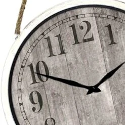 Hanging White Plank Clock, 16" -Athome Sales hanging white plank clock 16 1