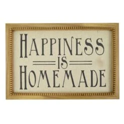 Happiness Is Homemade Wooden Wall Sign, 18x12
