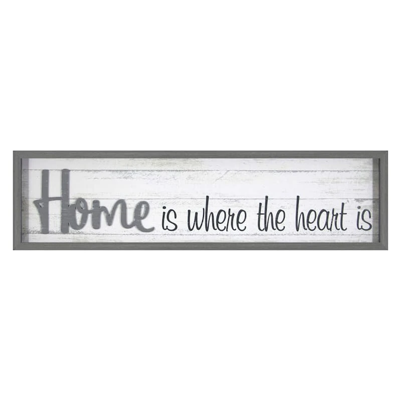 Home Is Where The Heart Is Lifted Word Wall Sign, 8x30 3 Home Is Where The Heart Is Lifted Word Wall Sign, 8x30