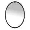 Honeybloom Black Oval Metal Wall Mirror, 20x28 -Athome Sales honeybloom black oval metal wall mirror 20x28 1
