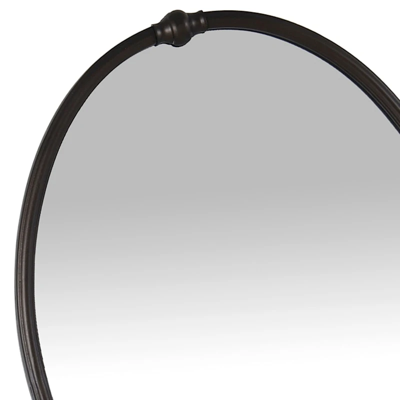 Honeybloom Black Oval Metal Wall Mirror, 20x28 4 Honeybloom Black Oval Metal Wall Mirror, 20x28 - Image 2