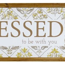 Honeybloom Blessed Wall Sign, 24x11 -Athome Sales honeybloom blessed wall sign 24x11 2