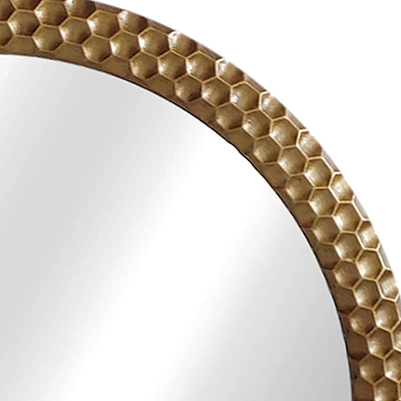 Honeybloom Bronze Metal Round Wall Mirror, 27" 4 Honeybloom Bronze Metal Round Wall Mirror, 27" - Image 2