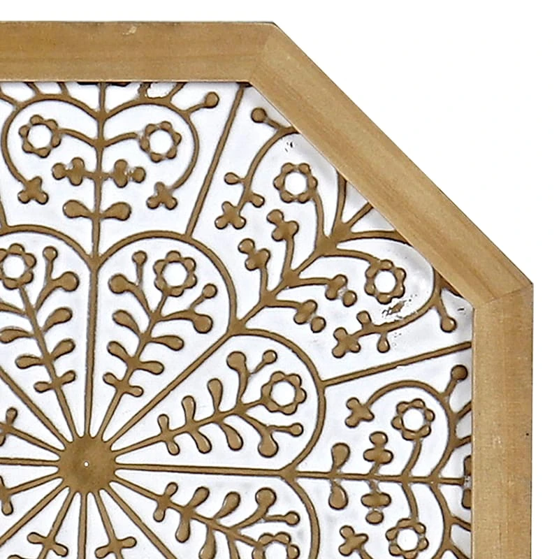 Honeybloom Brown Metal Medallion Wall Decor, 14" 4 Honeybloom Brown Metal Medallion Wall Decor, 14" - Image 2