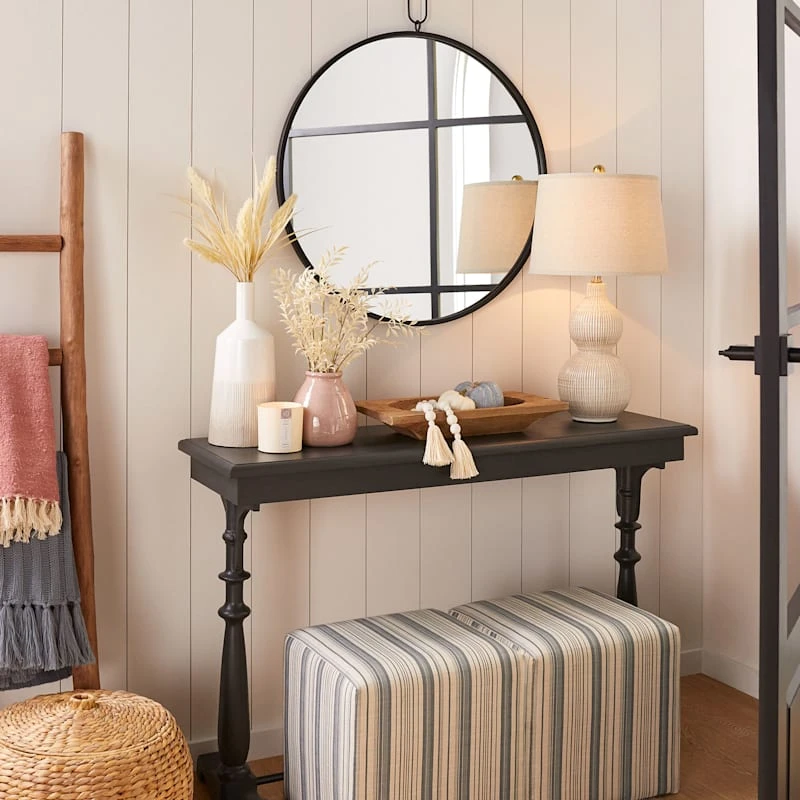 Honeybloom Hanging Round Wall Mirror, 30" 4 Honeybloom Hanging Round Wall Mirror, 30" - Image 2