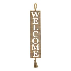 Honeybloom Welcome Beaded Wall Sign, 5x32