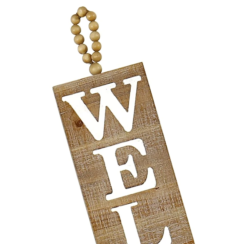 Honeybloom Welcome Beaded Wall Sign, 5x32 4 Honeybloom Welcome Beaded Wall Sign, 5x32 - Image 2