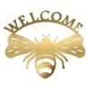 Honeybloom Welcome Bee Metal Wall Decor, 10x12 -Athome Sales honeybloom welcome bee metal wall decor 10x12 1