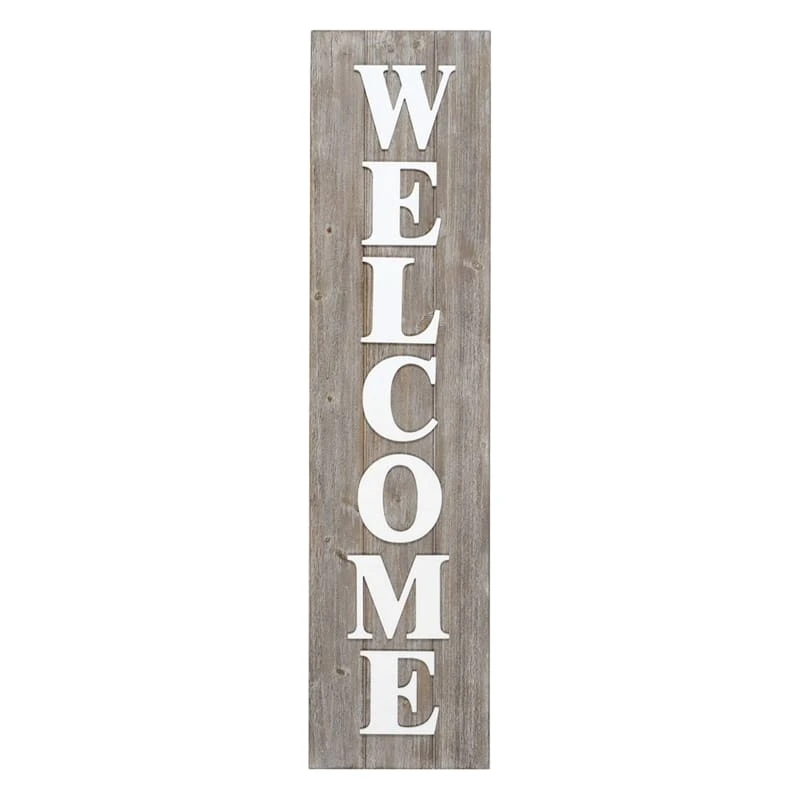 Honeybloom Welcome Wooden Wall Sign, 12x48 3 Honeybloom Welcome Wooden Wall Sign, 12x48