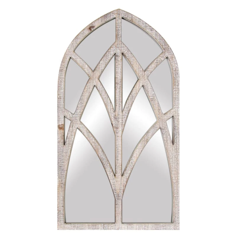 Honeybloom Windowpane Arch Wall Mirror, 20x36 3 Honeybloom Windowpane Arch Wall Mirror, 20x36
