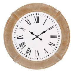 Honeybloom Wooden Wall Clock, 38"
