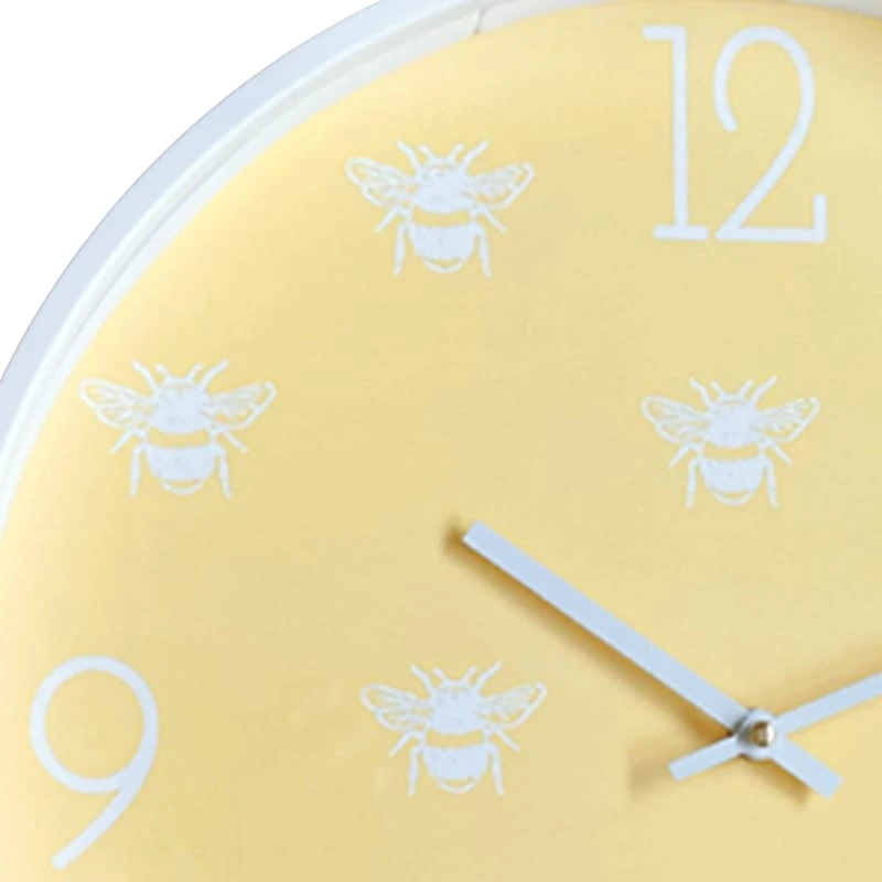 Honeybloom Yellow Metal Bee Wall Clock, 16" 4 Honeybloom Yellow Metal Bee Wall Clock, 16" - Image 2