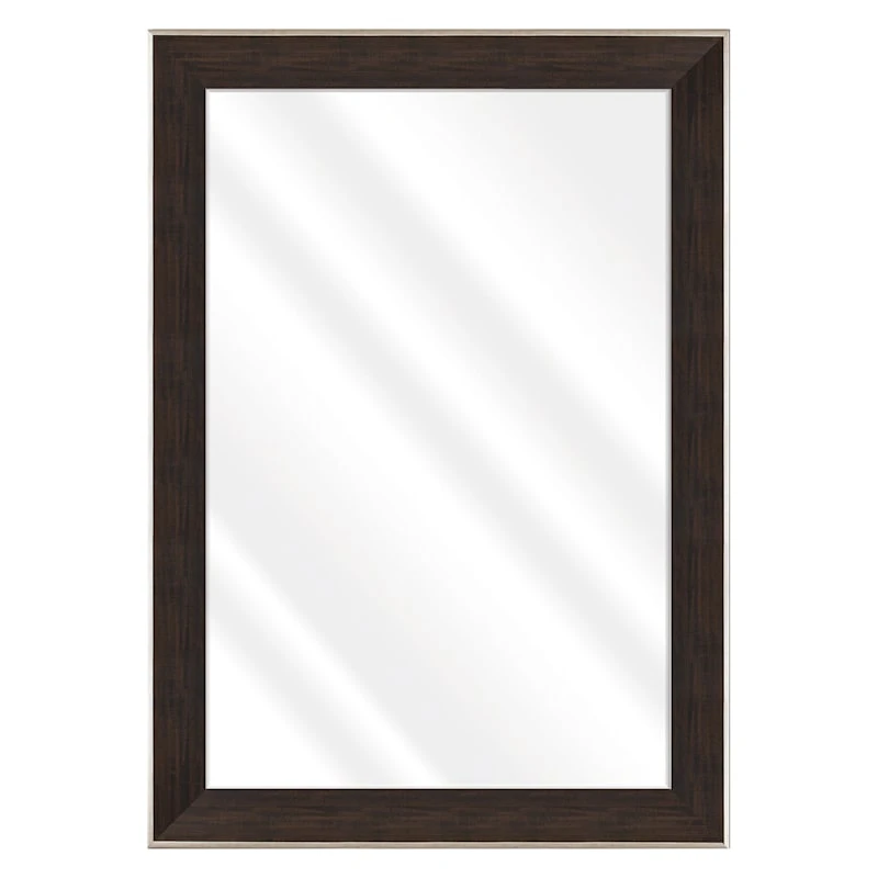 Jade Espresso & Silver Wall Mirror, 31x43 3 Jade Espresso & Silver Wall Mirror, 31x43