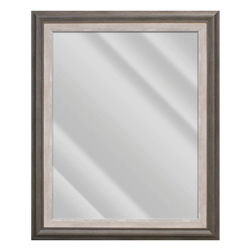 Janice Sable & Grey Framed Wall Mirror, 29x35 3 Janice Sable & Grey Framed Wall Mirror, 29x35