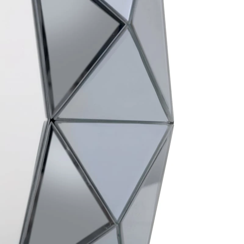 Laila Ali Blue Beveled Round Wall Mirror, 32" 6 Laila Ali Blue Beveled Round Wall Mirror, 32" - Image 4