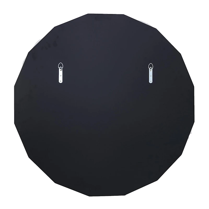 Laila Ali Blue Beveled Round Wall Mirror, 32" 7 Laila Ali Blue Beveled Round Wall Mirror, 32" - Image 5