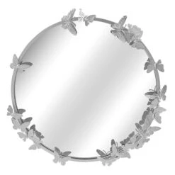 Laila Ali Butterfly Round Wall Mirror, 28.8"