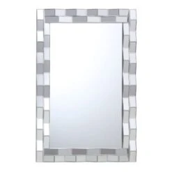 Laila Ali Ornate Silver Wall Mirror, 24x36