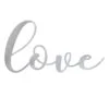Laila Ali Silver Metal Love Cutout Wall Sign, 39x21 -Athome Sales laila ali silver metal love cutout wall sign 39x21 1