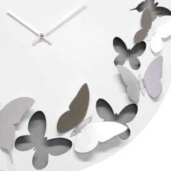 Laila Ali White Butterfly Wall Clock, 24" -Athome Sales laila ali white butterfly wall clock 24 1