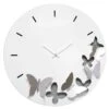 Laila Ali White Butterfly Wall Clock, 24"