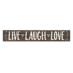 Live, Laugh, Love Textured Wood Wall Sign, 6x36