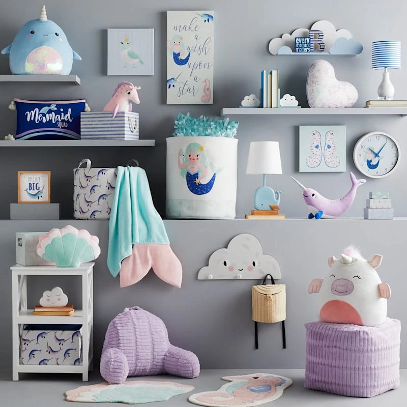 Mermaid Wall Clock, 12" 4 Mermaid Wall Clock, 12" - Image 2