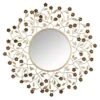 Metal Floral Framed Wall Mirror, 26" 2 Metal Floral Framed Wall Mirror, 26" -Athome Sales metal floral framed wall mirror 26