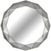 Metal Geometric Framed Round Wall Mirror, 23" 1 Metal Geometric Framed Round Wall Mirror, 23" -Athome Sales metal geometric framed round wall mirror 23