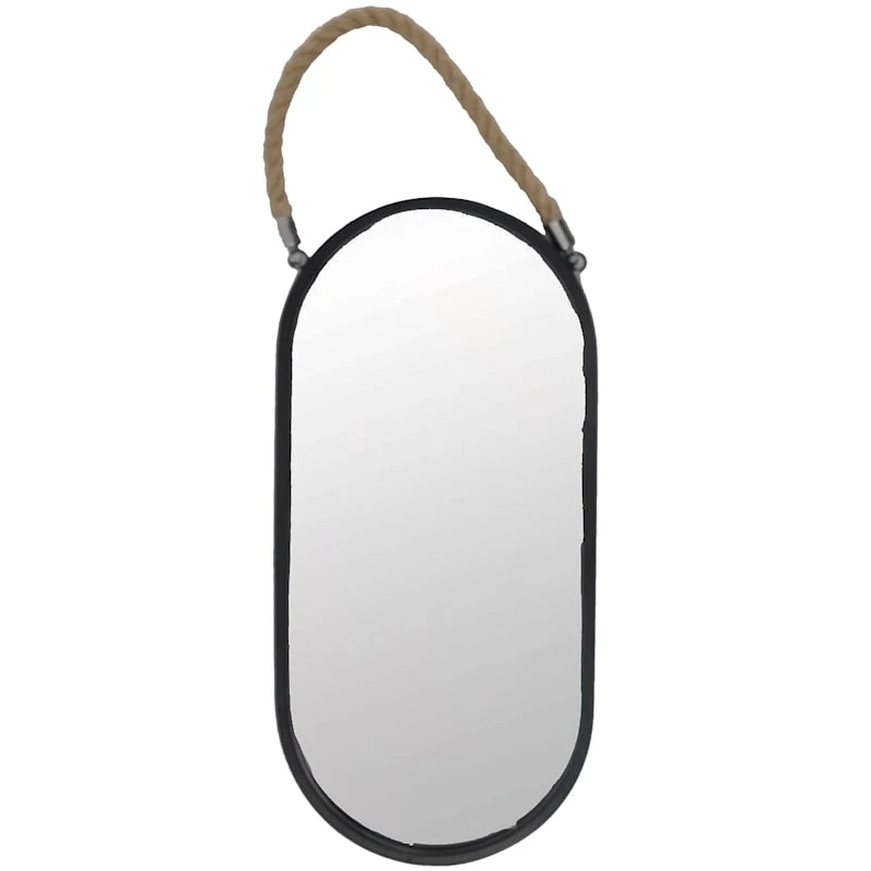 Metal Hanging Oval Wall Mirror, 8x16 3 Metal Hanging Oval Wall Mirror, 8x16