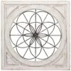 Metal Wood Square Medallion Wall Decor, 32" -Athome Sales metal wood square medallion wall decor 32