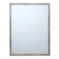 Metallic Woven Textured Framed Wall Mirror, 22x28