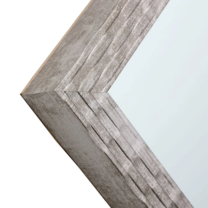 Metallic Woven Textured Framed Wall Mirror, 24x36 6 Metallic Woven Textured Framed Wall Mirror, 24x36 - Image 4