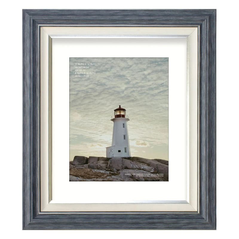 Miranda 11x14 Matted To 8x10 Wall Frame, Turquoise & Silver 3 Miranda 11x14 Matted To 8x10 Wall Frame, Turquoise & Silver