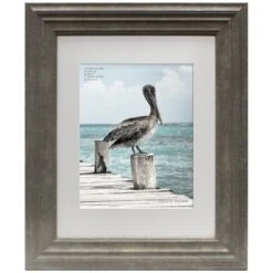 Miranda 16x20 Matted To 11x14 Poster Wall Frame, Gray