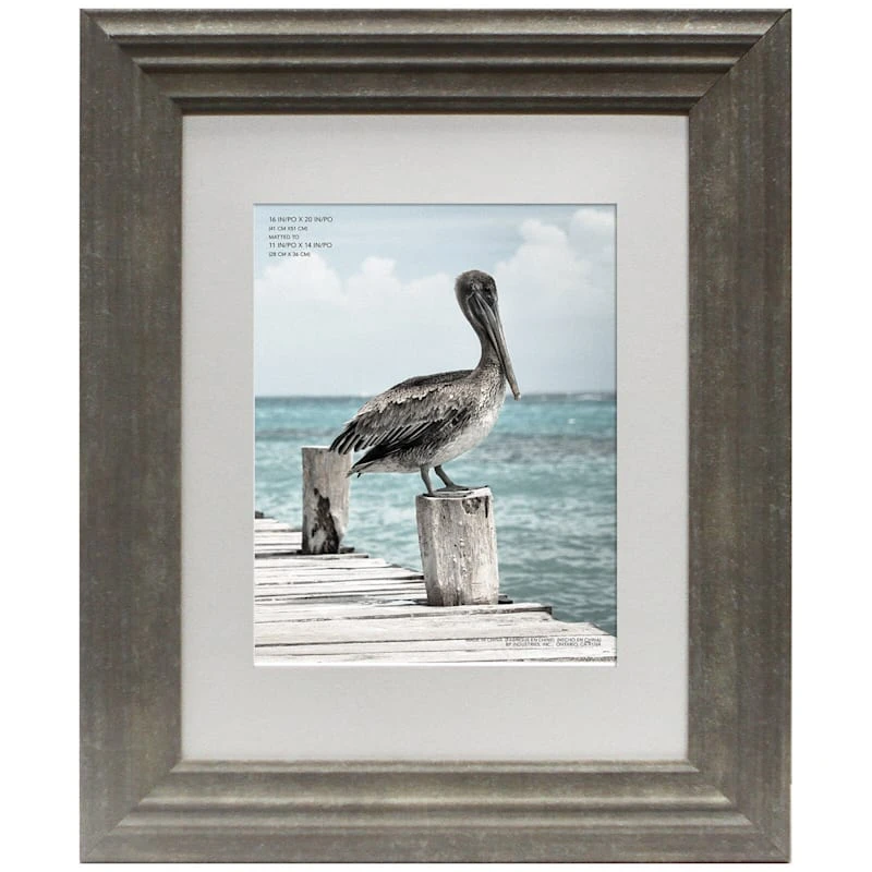 Miranda 16x20 Matted To 11x14 Poster Wall Frame, Gray 3 Miranda 16x20 Matted To 11x14 Poster Wall Frame, Gray